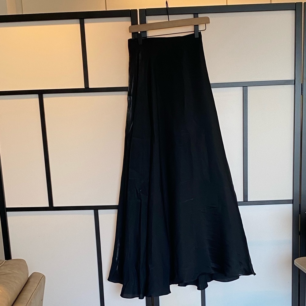 VTG J.S COLLECTIONS Maxi black Skirt Y2K Size 4.Whimsigoth Grunge.Made in Canada